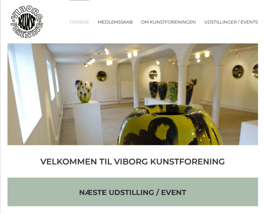 Link til forsiden på Viborg Kunstforenings hjemmeside