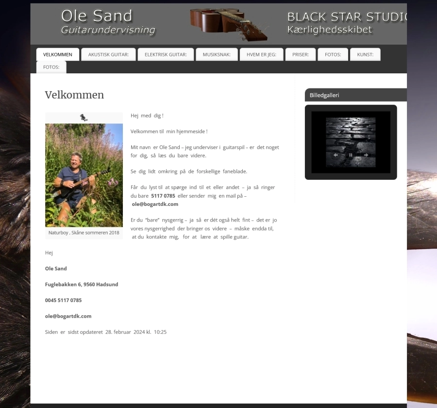 Ole Sands hjemmeside