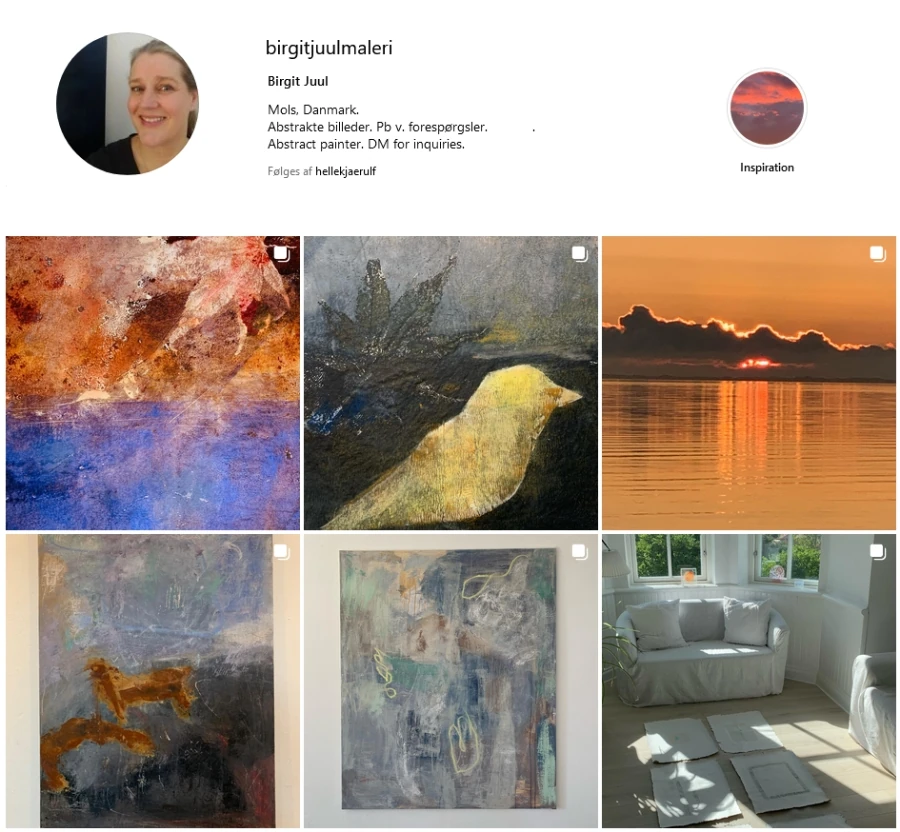 Link til forsiden på Birgit Juuls Instagram væg