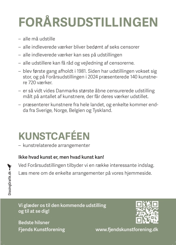 Fjends Kunstforenings flyer 2025 - bagsiden